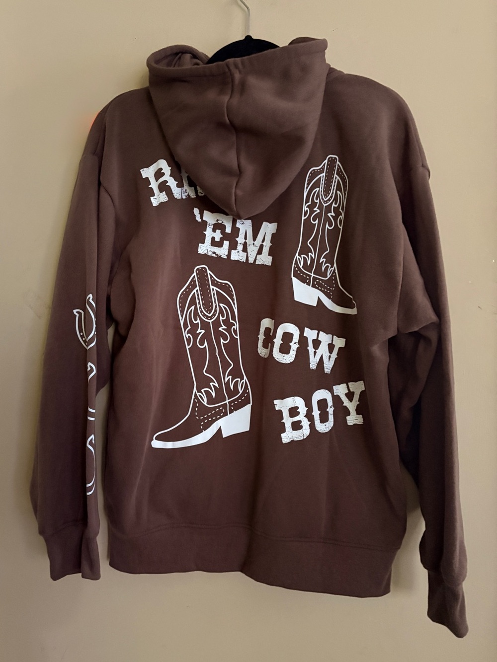 Rodeo Graphic Zip-Up Hoodie with Betty Boop Large